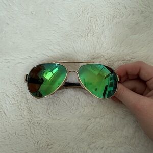 Costa Green and Gold Aviator Sunglasses